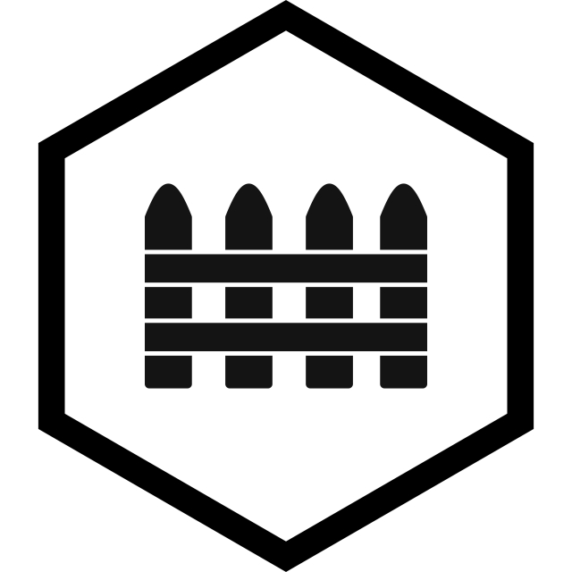 640x640 Zaun Symbol Im Trendigen Stil Isolierten Hintergrund Kreis Design