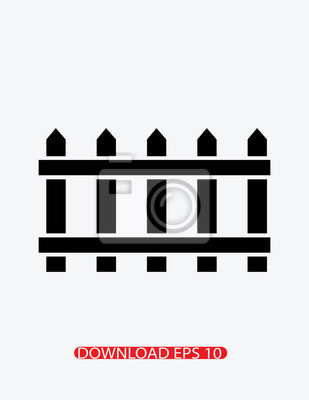 309x400 Zaun Icon, Vektor Fototapete Fototapeten Streikposten