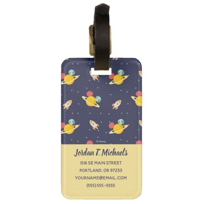 650x650 Mickey Mouse Planet Icon Pattern Bag Tag Action