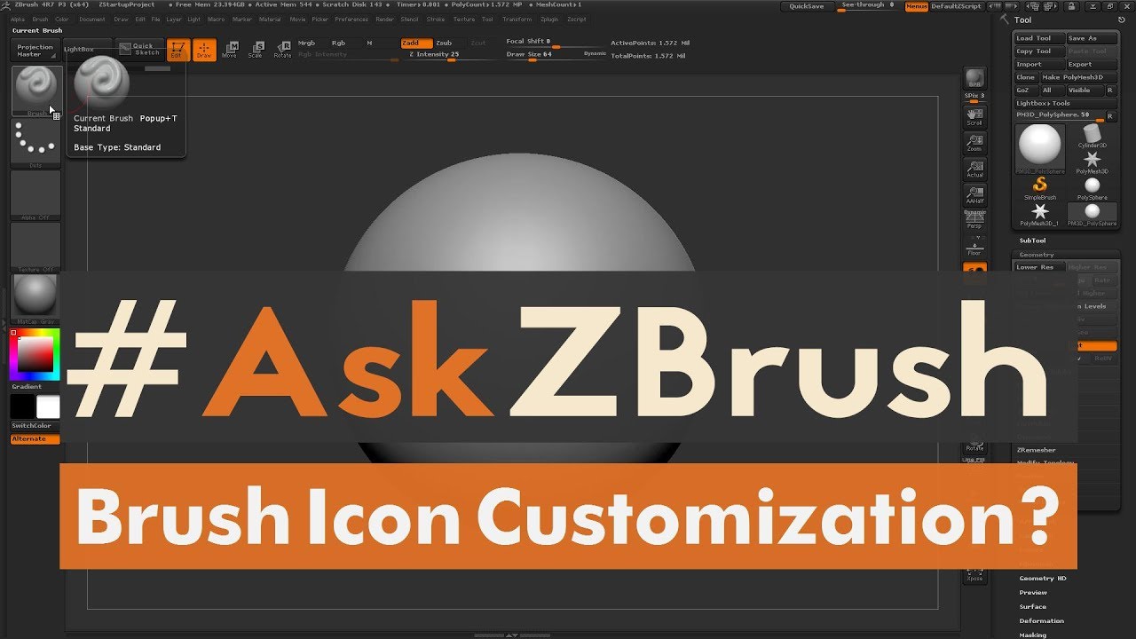 smaller icons zbrush
