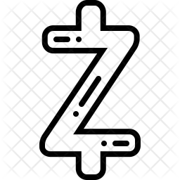 256x256 Zcash Icon Of Line Style