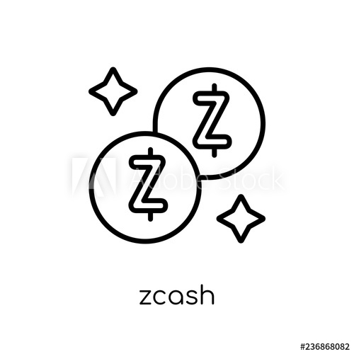 500x500 Zcash Icon Trendy Modern Flat Linear Vector Zcash Icon On White