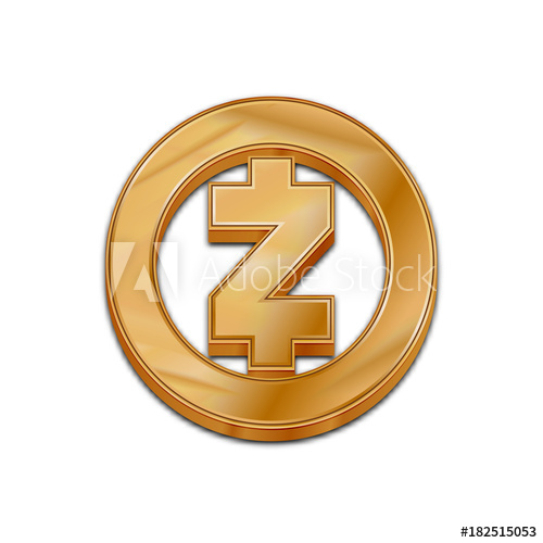 500x500 Golden Zcash Coin Symbol Isolated Web Vector Icon Zcash Coin