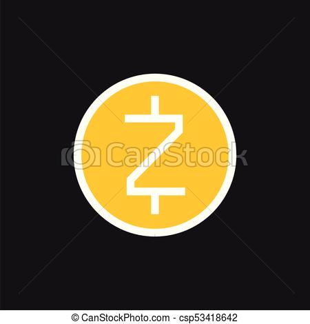 450x470 Zcash Icon Zcash Cryptocurrency Icon On A Gray Background