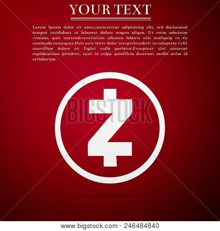 449x470 Cryptocurrency Coin Zcash Zec Icon Isolated On Red Background