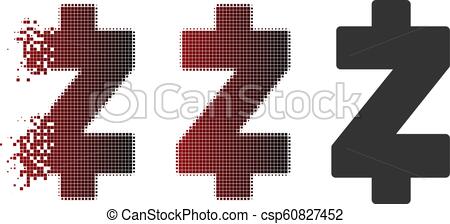 450x224 Sparkle Pixelated Halftone Zcash Icon Zcash Icon In Dispersed