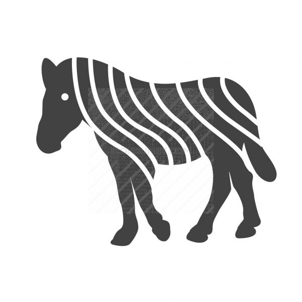 600x600 Zebra Glyph Icon