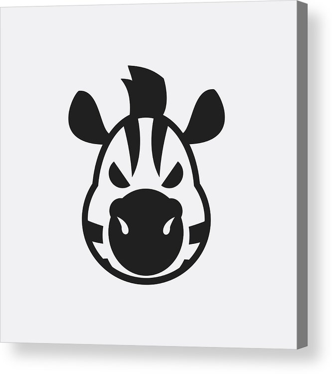 666x750 Zebra Icon Illustration Acrylic Print