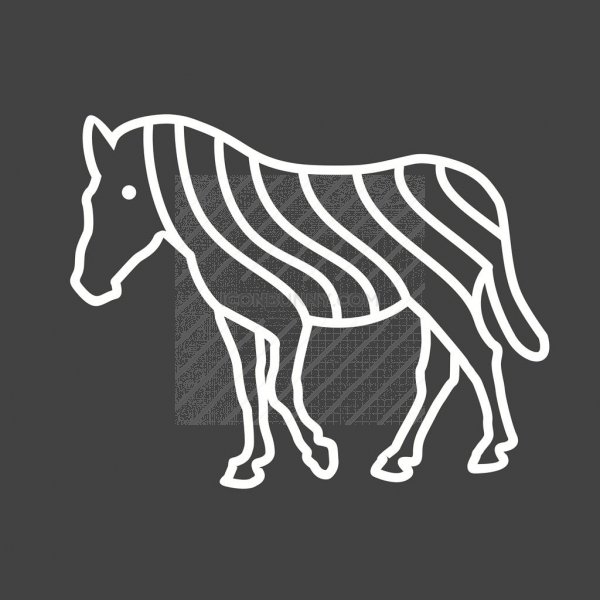 600x600 Zebra Line Inverted Icon