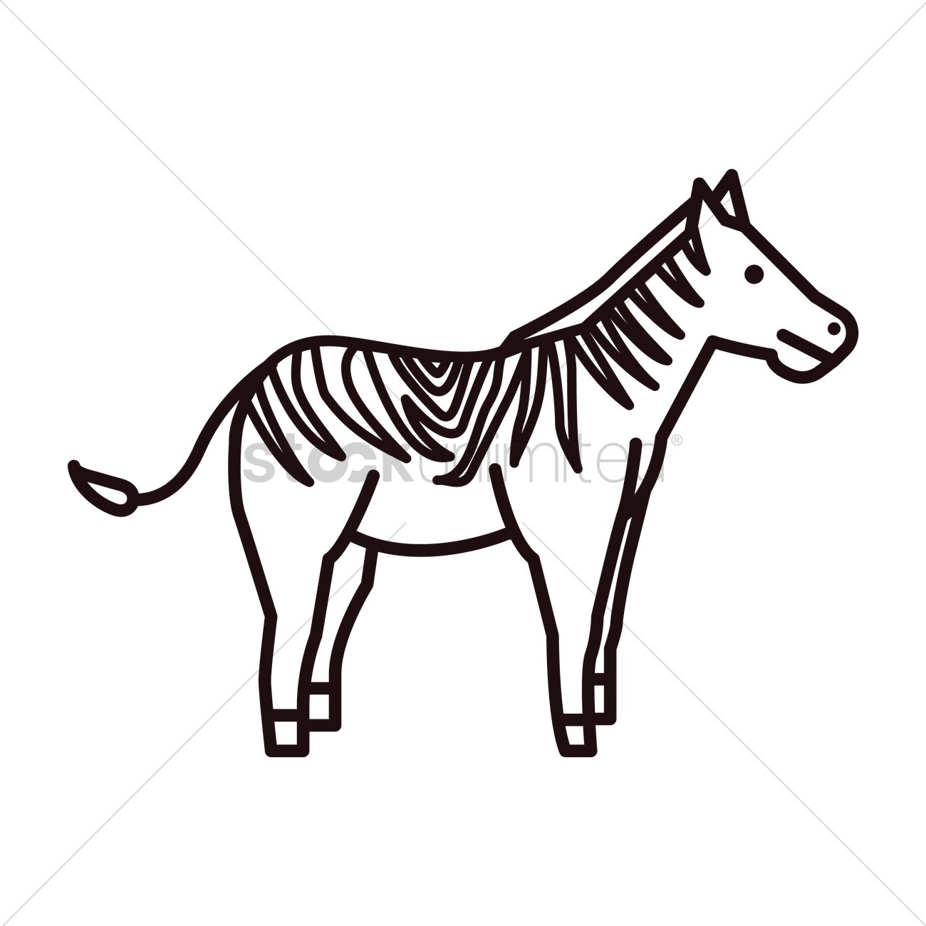 1300x1300 Zebra Icon Vector Image