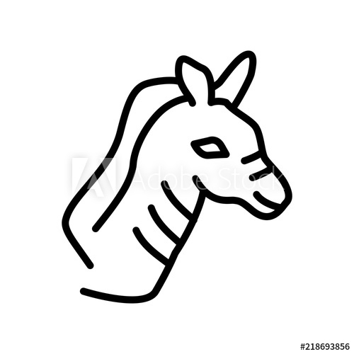 500x500 Zebra Icon Vector Isolated On White Background, Zebra Sign