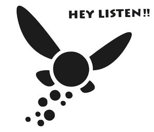 300x258 Legend Of Zelda Navi Hey Listen Icon Cool Vinyl Car Window Truck