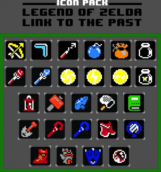 563x600 Legend Of Zelda Link To The Past Icon Pack Free Vector