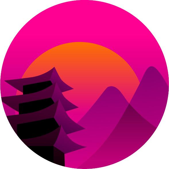 589x588 Cool Colorful Relaxation Asian Zen Cartoon Icon