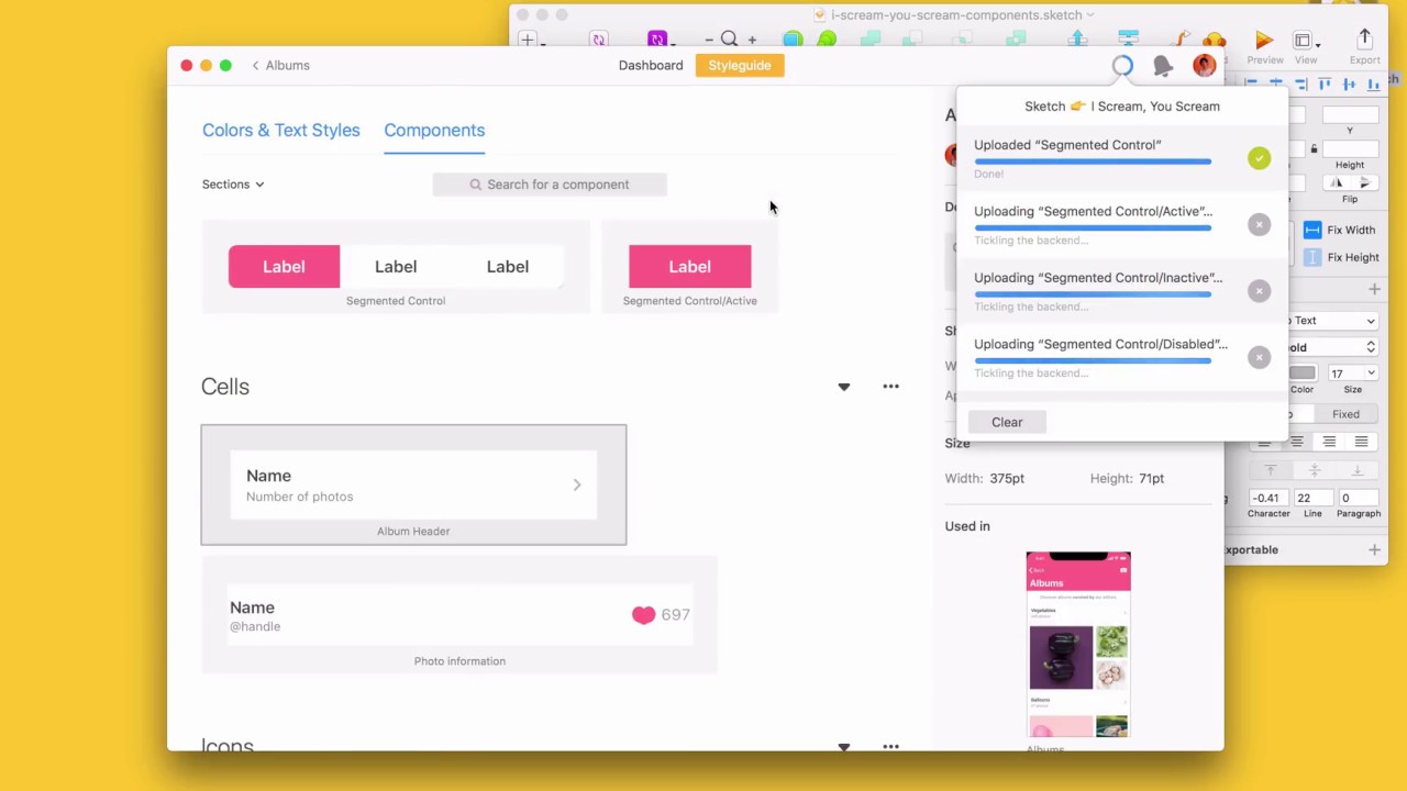 1280x720 Zeplin Components Demo