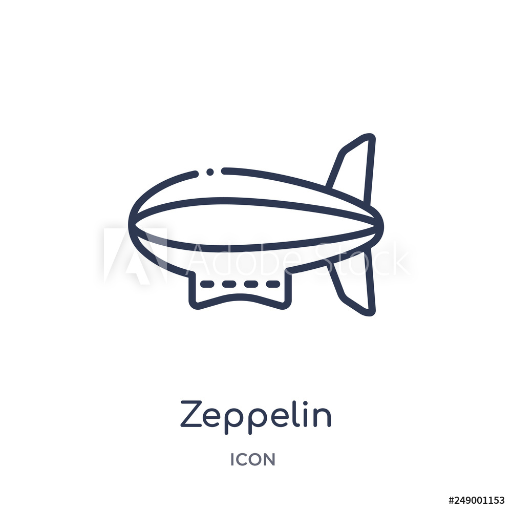 1000x1000 Photo Art Print Zeppeln From Transportaytan Outline