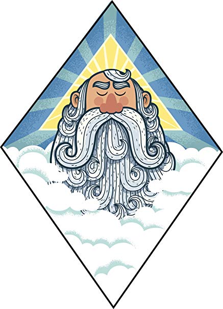 437x606 Cool Zen Zeus God In Clouds Diamond Icon Vinyl Sticker