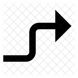 256x256 Zigzag Arrow Icon Of Line Style