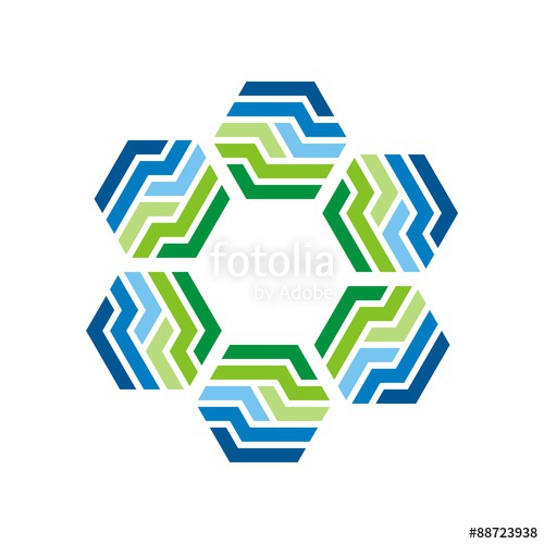 500x500 Logo Design Hexagon Zigzag Icon Symbol Abstract Vector Circle Star