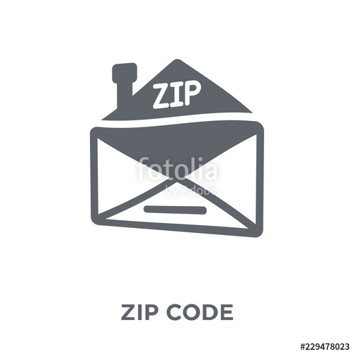 500x500 Zip Code Icon From Delivery And Logistic Collection Stock Image