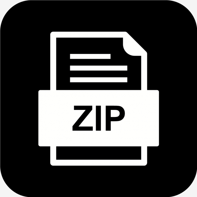 640x640 Zip Document Icon, Zip, Document, Png And Vector