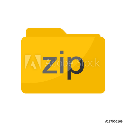 500x500 Simple Flat Minimalist Zip Folder Icon