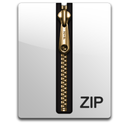 256x256 Zip Gold Icon
