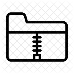 256x256 Zip Folder Icon Of Line Style