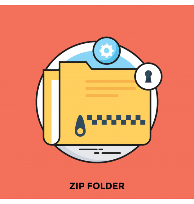 626x658 Zip Folder Flat Vector Icon Vector Premium Download