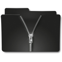 256x256 Compress, Zip, Folder Icon Free Of Black Metal Folder Icons
