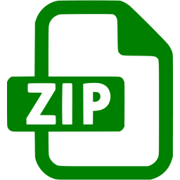 256x256 Green Zip Icon