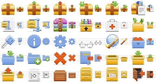 528x281 Archive Toolbar Icon Pack