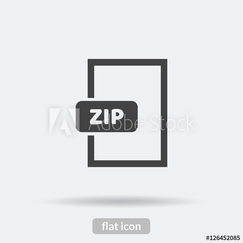 500x500 Zip Icon, Vector Is Type