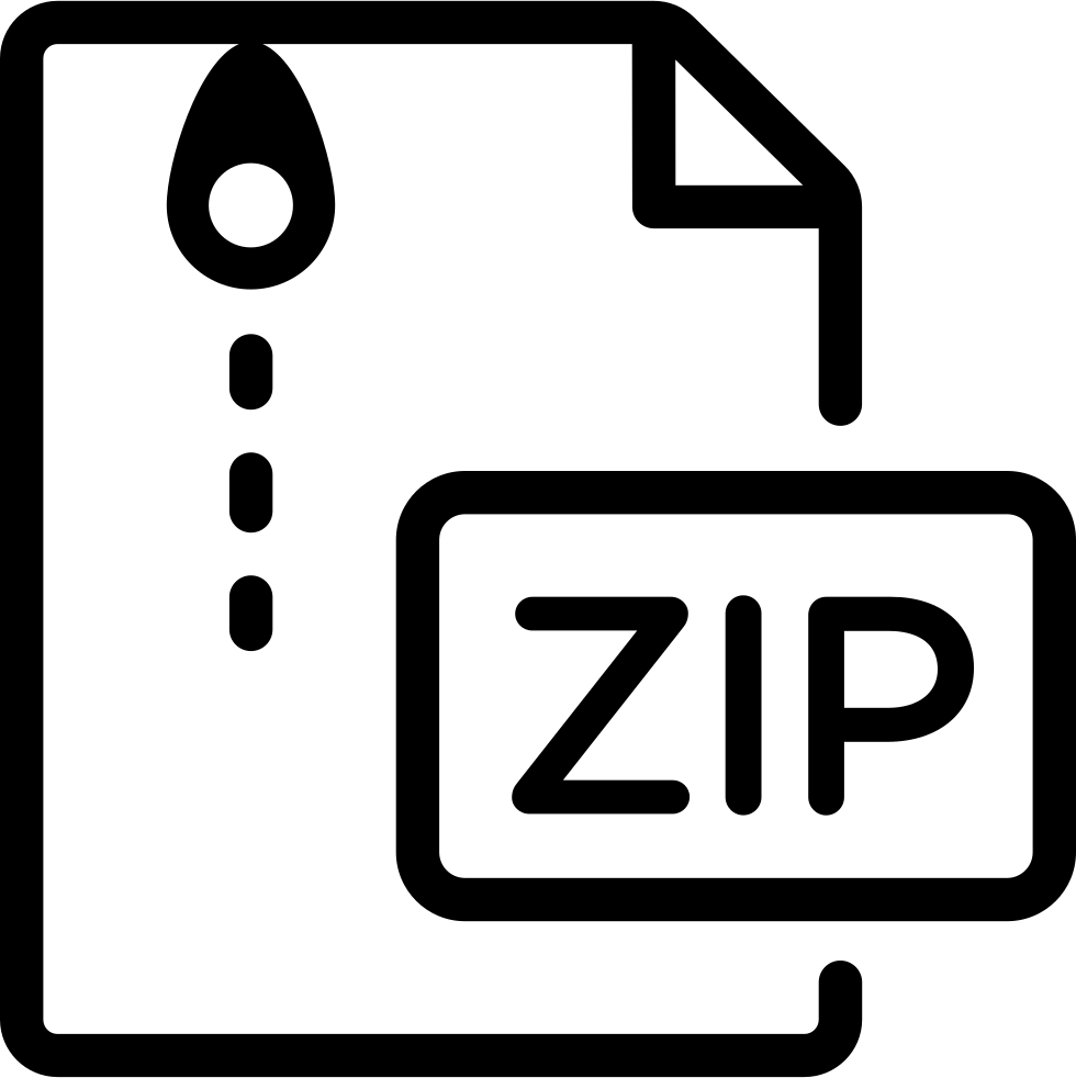 980x982 Thin Document Zip Rar Compressed Png Icon Free Download
