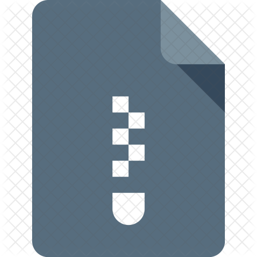 512x512 Document, Zip, Rar, Archive, File, Format, Filetype Icon Of Flat