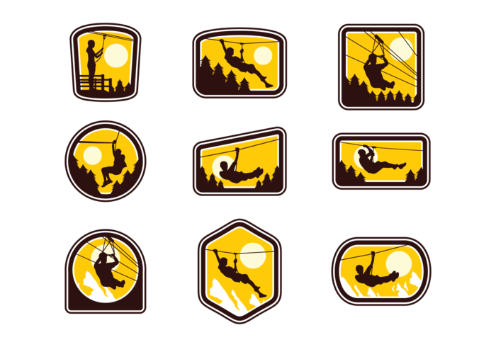 700x490 Zipline Vector Illustration