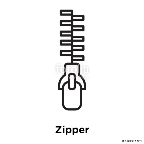 500x500 Zipper Icon Isolated On White Background Simple And Editable