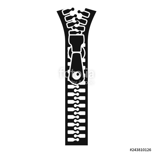 500x500 Fastener Zipper Icon Simple Illustration Of Fastener Zipper