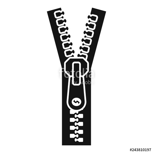 500x500 Open Zipper Icon Simple Illustration Of Open Zipper Vector Icon