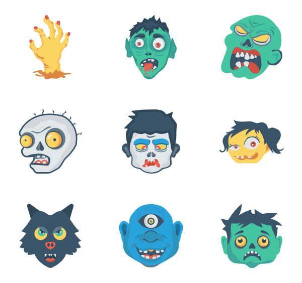 600x564 Zombie Icons