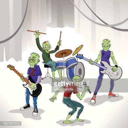 414x414 Zombie Rock Premium Clipart