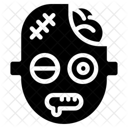 256x256 Zombie Icon Of Glyph Style