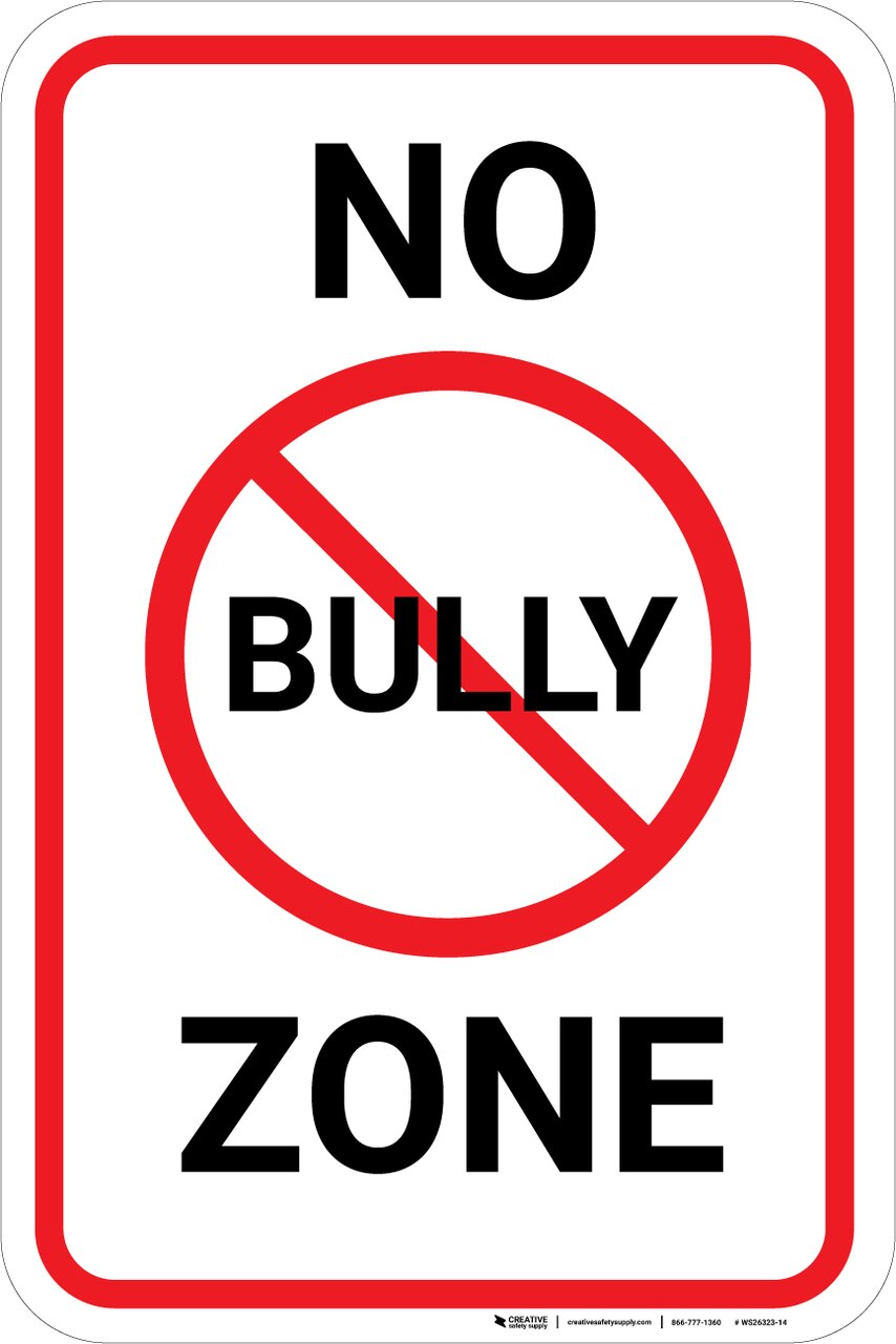 854x1280 No Bully Zone With Icon Portrait