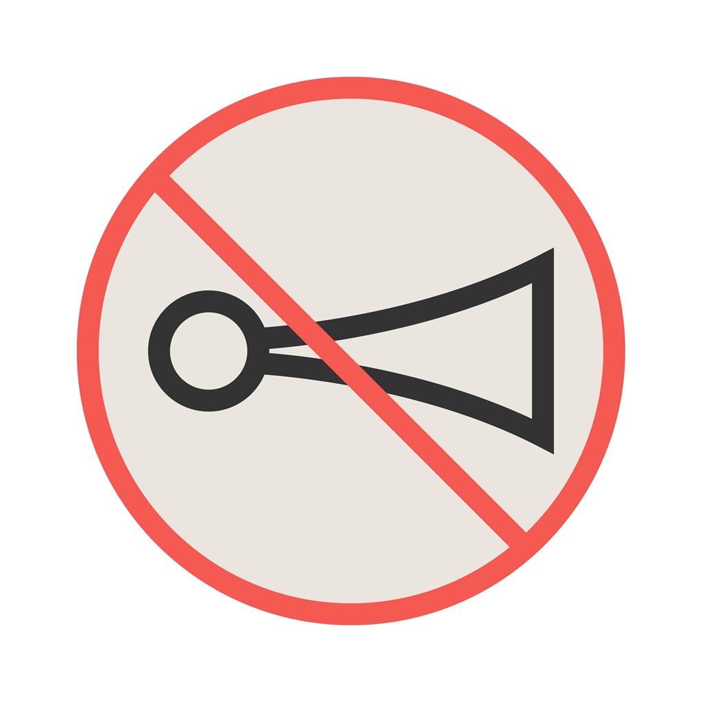 1024x1024 No Horn Zone Line Filled Icon