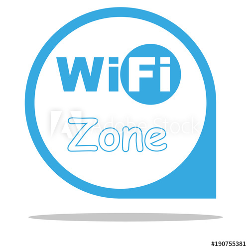 500x500 Wifi Zone Icon Vector Illustration Flat Design