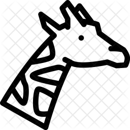 256x256 Giraffe, Pet, Animal, Vet, Store, Zoo Icon Of Line Style