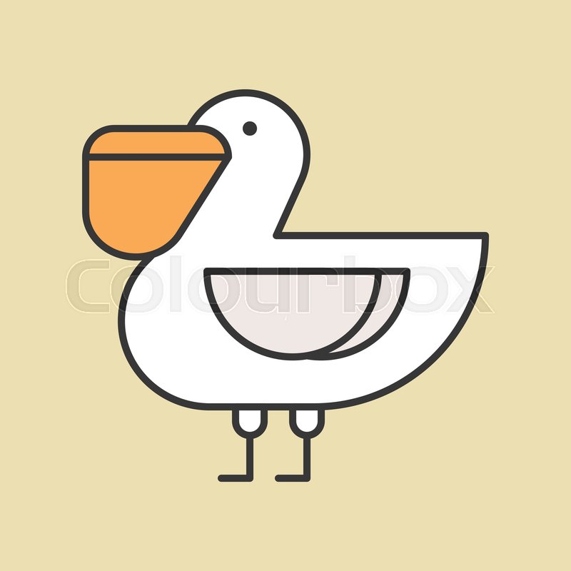 800x800 Pelican Vector, Animal In Zoo Icon Stock Vector Colourbox