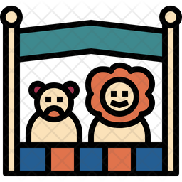 256x256 Zoo Icon Of Colored Outline Style