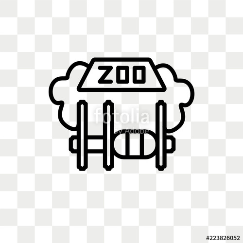 500x500 Zoo Vector Icon Isolated On Transparent Background, Zoo Logo