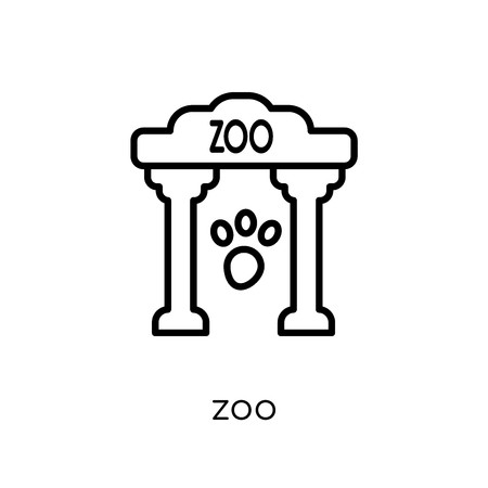 450x450 Zoo Icon Trendy Modern Flat Linear Vector Zoo Icon On White
